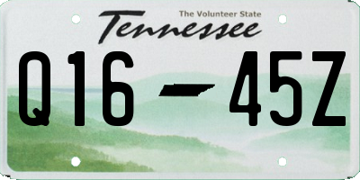TN license plate Q1645Z