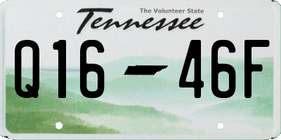 TN license plate Q1646F