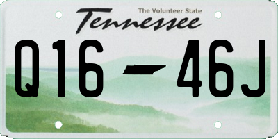 TN license plate Q1646J