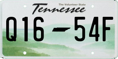 TN license plate Q1654F