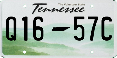 TN license plate Q1657C