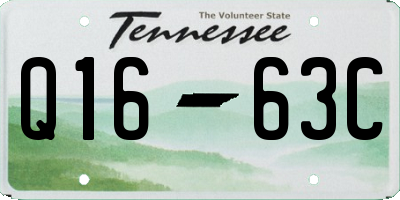 TN license plate Q1663C
