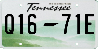 TN license plate Q1671E