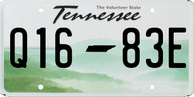 TN license plate Q1683E