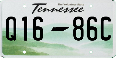 TN license plate Q1686C