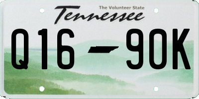 TN license plate Q1690K