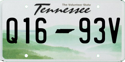TN license plate Q1693V