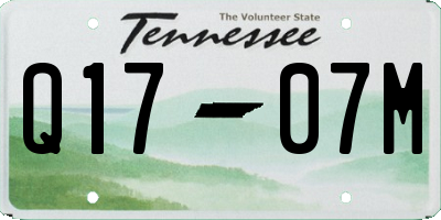 TN license plate Q1707M