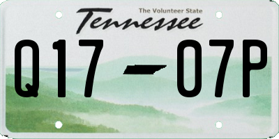 TN license plate Q1707P