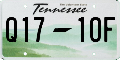 TN license plate Q1710F
