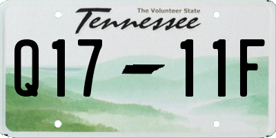 TN license plate Q1711F
