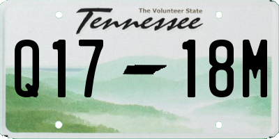 TN license plate Q1718M