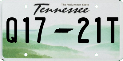 TN license plate Q1721T