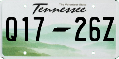 TN license plate Q1726Z