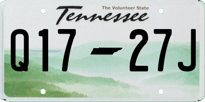 TN license plate Q1727J