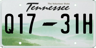 TN license plate Q1731H