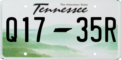 TN license plate Q1735R