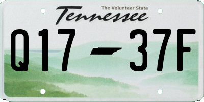 TN license plate Q1737F