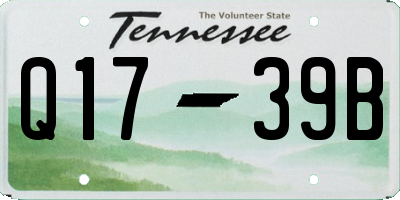 TN license plate Q1739B