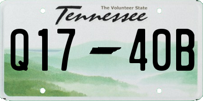 TN license plate Q1740B