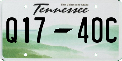 TN license plate Q1740C