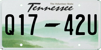 TN license plate Q1742U