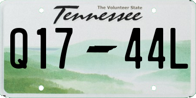 TN license plate Q1744L