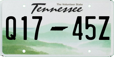 TN license plate Q1745Z