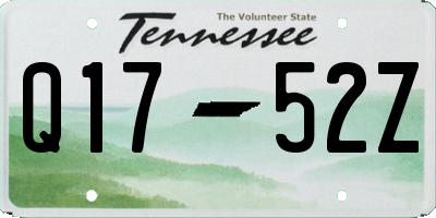 TN license plate Q1752Z