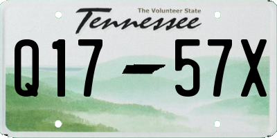 TN license plate Q1757X