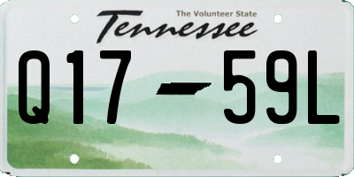 TN license plate Q1759L