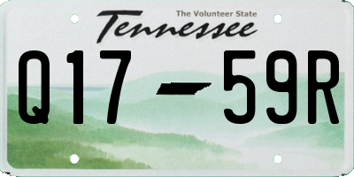 TN license plate Q1759R