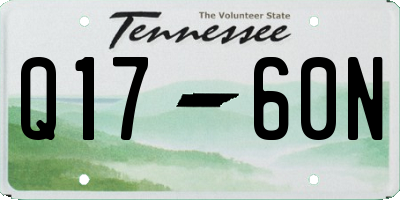 TN license plate Q1760N