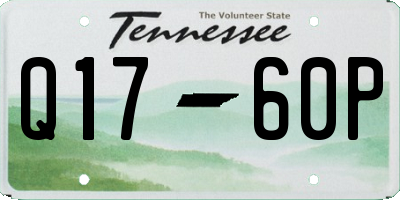 TN license plate Q1760P
