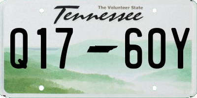 TN license plate Q1760Y