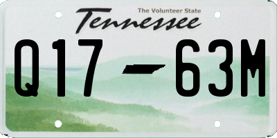 TN license plate Q1763M