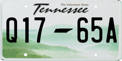 TN license plate Q1765A