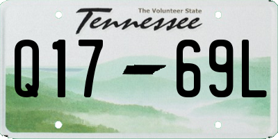 TN license plate Q1769L