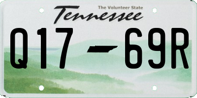 TN license plate Q1769R