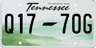 TN license plate Q1770G