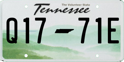 TN license plate Q1771E