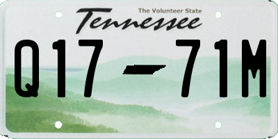 TN license plate Q1771M