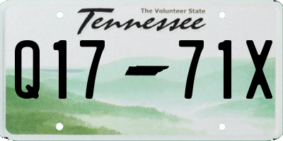 TN license plate Q1771X