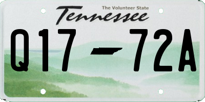 TN license plate Q1772A