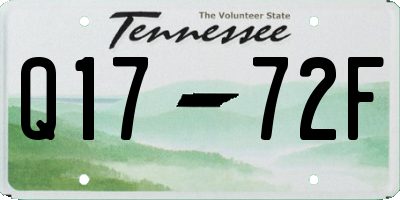 TN license plate Q1772F