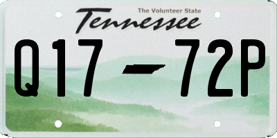 TN license plate Q1772P