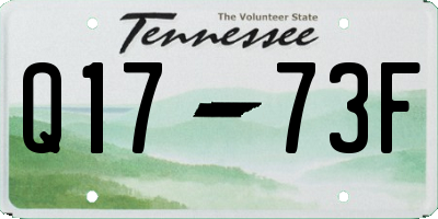 TN license plate Q1773F