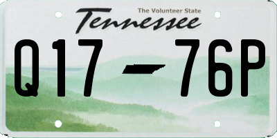 TN license plate Q1776P