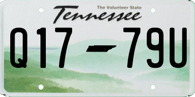TN license plate Q1779U