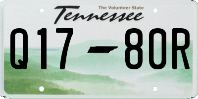 TN license plate Q1780R